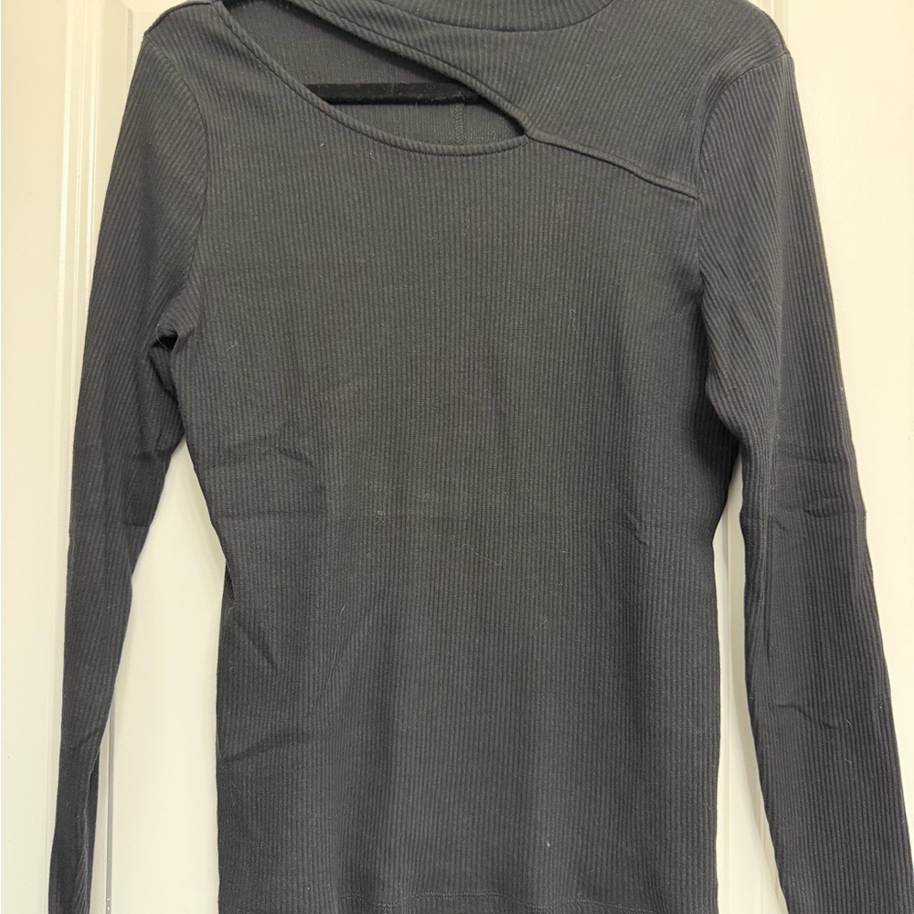 Who What Wear Gray Long Sleeve Top